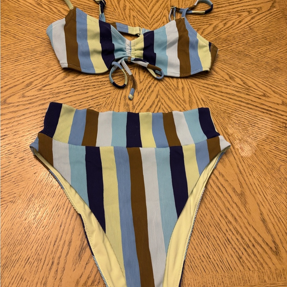 Striped Bikini Set